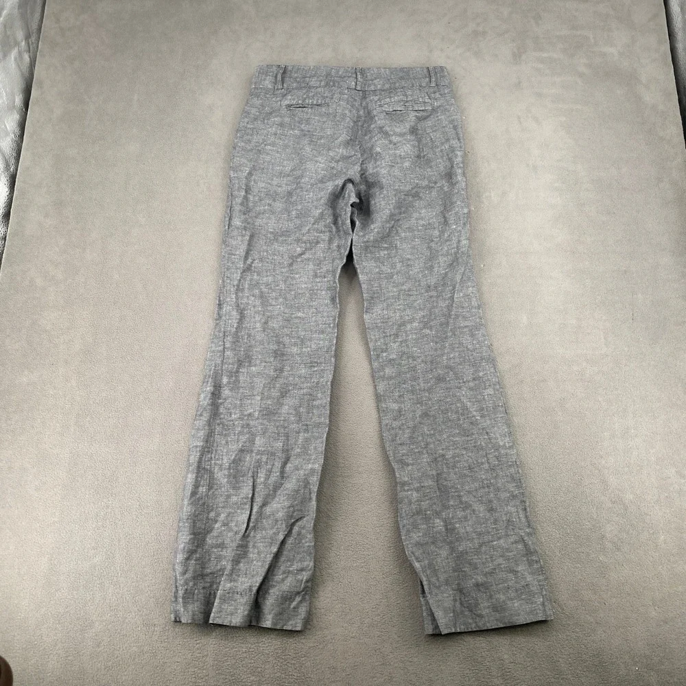 Banana Republic Martin Fit Trouser No 718 Gray Linen Cotton Pants Womens 4